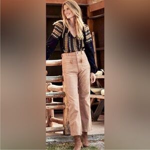 DÔEN Maritime Corduroy Pants. Size 30 / 8. Color Dark Camel. 100% Cotton.